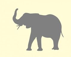 elephant animal silhouette gray