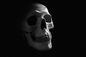 black background with skull