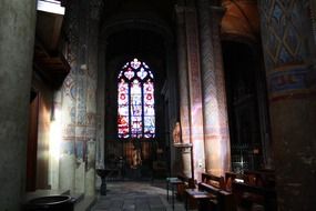 stained glass reflections church