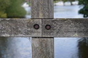 wood timber cross bolt fence