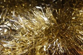 tinsel gold shiny texture spiky