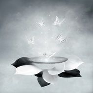 art fantasy background butterflies