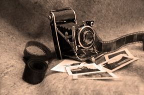 vintage camera and film