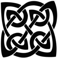 black silhouette shape of celtic knot