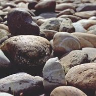 grey beach stones