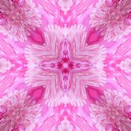 pink background with symmetrical floral pattern