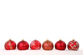 red grass christmas balls bauble celebration