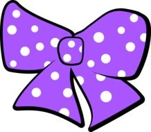 bow polka dots purple ribbon