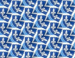 seamless fleur de lis pattern on a blue background