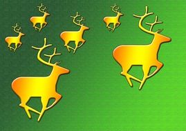 background green christmas reindeer