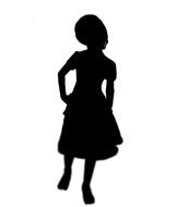 silhouette girls children kids
