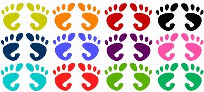 feet foot prints patterns designs