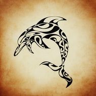 dolphin mystical background