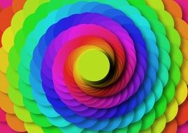 clipart of colorful spiral abstract pattern