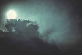 sun through storm clouds