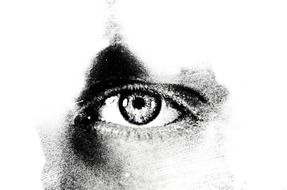 eye background light effect macro