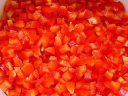 capsicum chopped red vegetables