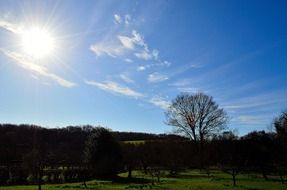 blue season clouds nature spring