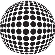 abstract dots media sphere graphic