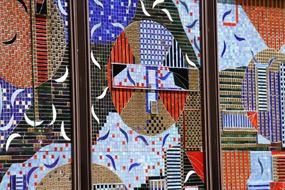 mosaic wall colorful design