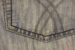 denim trouser pocket as background