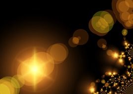 fractal spiral star light background