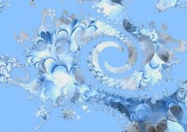 blue wallpaper with fractal pattern