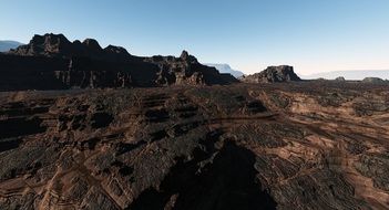 landscape rocks dessert mountains