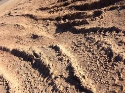 tire tracks tyre sand