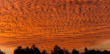 sunset sky clouds orange gold