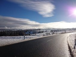 winter landscape snow sky wintry