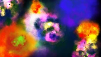colorful paint dust