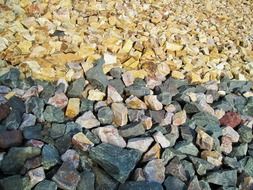 gravel stones coloured construction