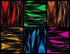 red green yellow orange abstract