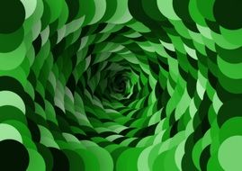 green color spiral abstract pattern