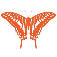 butterfly orange art stylized