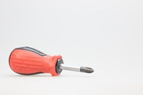 screwdriver with red handle