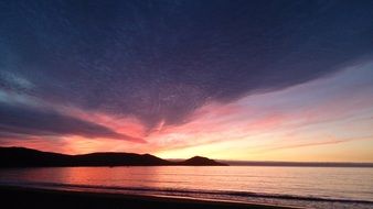 tranquil sunset in the evening