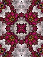 fractal art elegant red burgundy