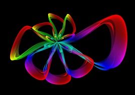 background with abstract colorful waves