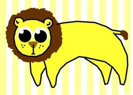 lion stripes clip art cartoon