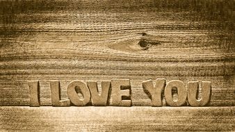 i love you wood wooden romantic