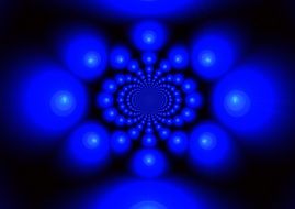 blue bokeh light mirroring