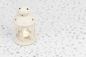 White Christmas lantern