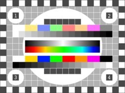 tv test pattern picture display