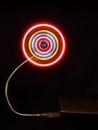 rotation fan of the neon colors