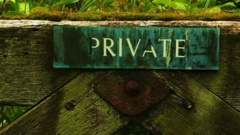 private background wood gate land