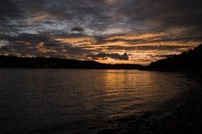 summer sunset on the lake