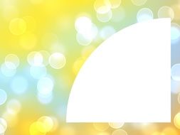 white angle on yellow background
