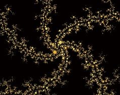 pattern with moon and stars on a black background